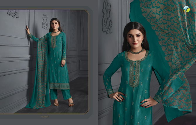 Vinay Silkina Royal Crepe 42 Fancy Regular Wear Dress Material Catalog
